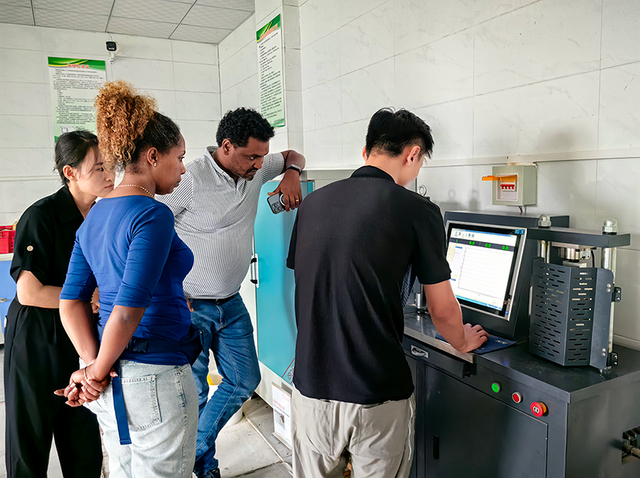 Foreign customers visiting